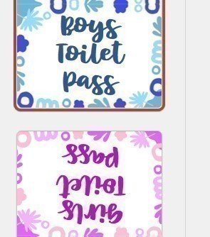 Mash > Multigrade > Editable Bathroom/Toilet Pass